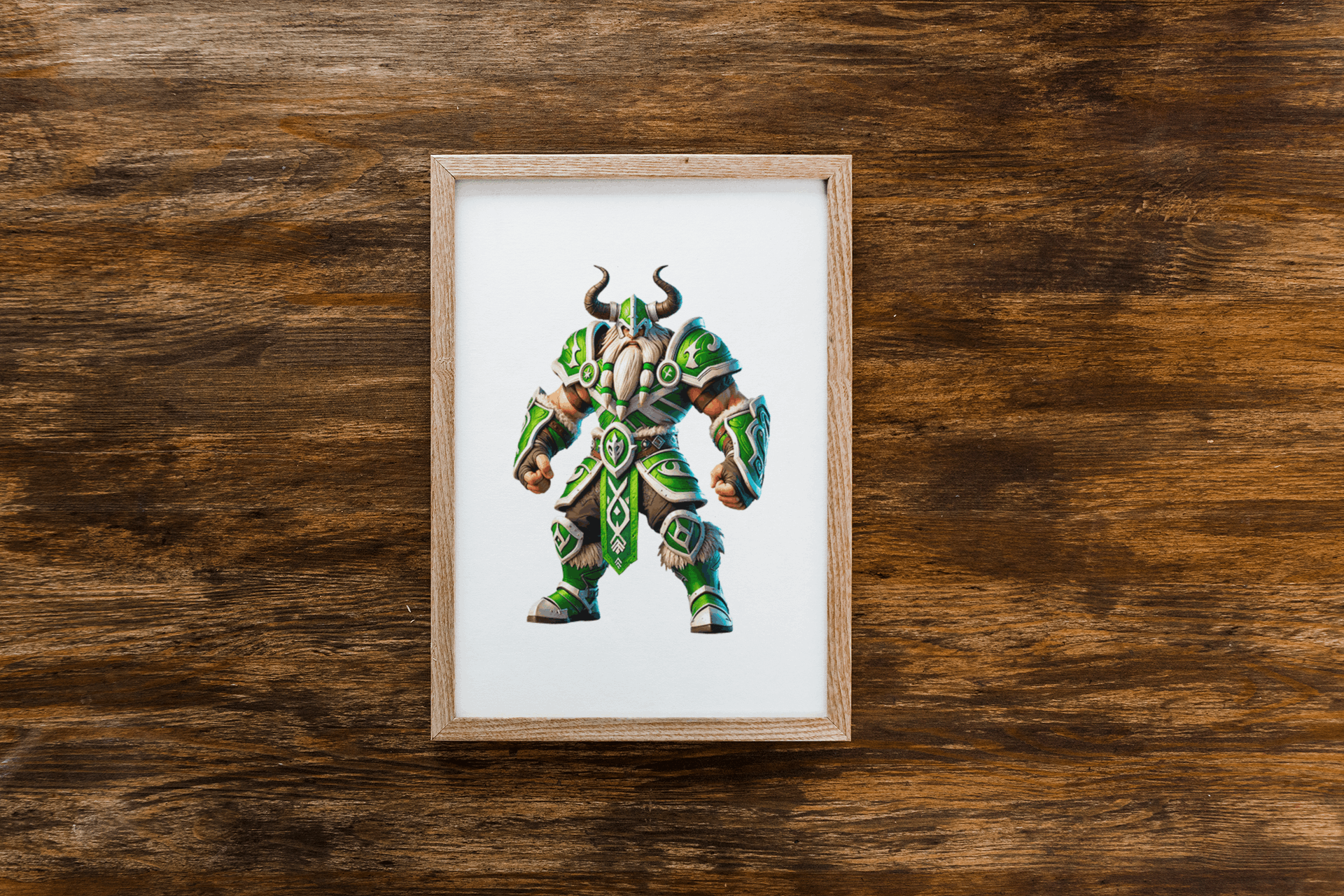 The Emerald Raider - Viking Warrior Puzzle – Canberra Rugby League-Inspired Design Puzzle Art Australia