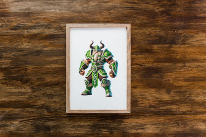 The Emerald Raider - Viking Warrior Puzzle – Canberra Rugby League-Inspired Design Puzzle Art Australia