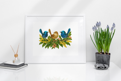 Trio Of Wrens Puzzle Art Australia