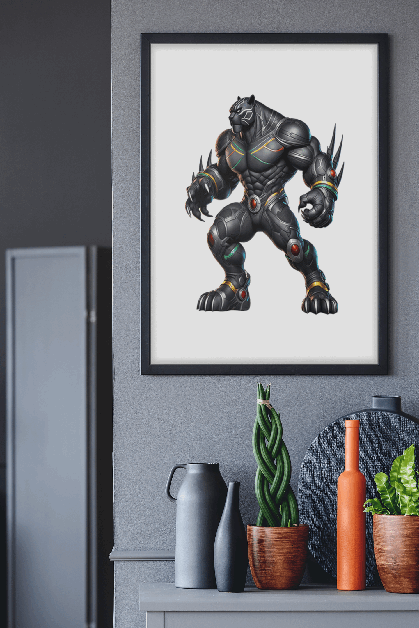 Shadow Claw Panther-Inspired Warrior Puzzle – Penrith Rugby League Collectible Puzzle Art Australia