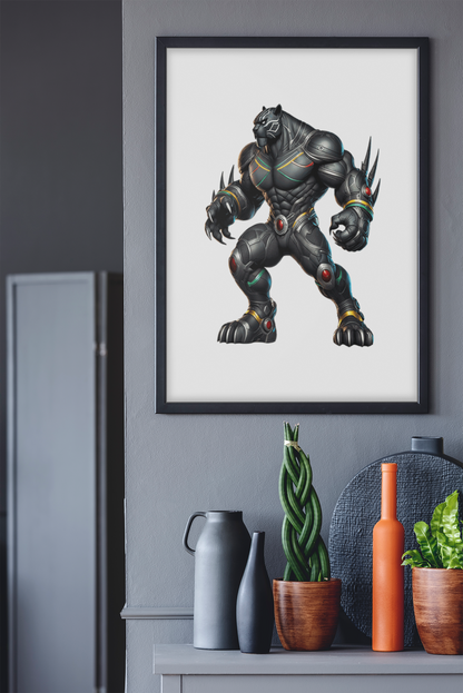 Shadow Claw Panther-Inspired Warrior Puzzle – Penrith Rugby League Collectible Puzzle Art Australia
