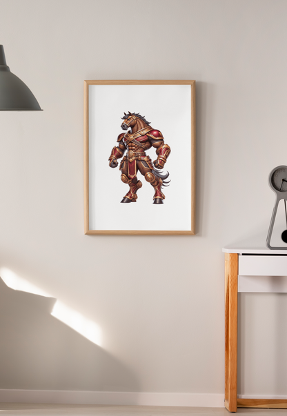 The Crimson Bronco-Inspired Warrior Puzzle – QLD Rugby League Gift Puzzle Art Australia