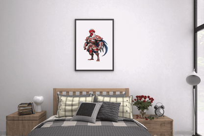 The Crimson Roosters-Inspired Warrior Puzzle – Sydney Rugby League Fans Gift Puzzle Art Australia
