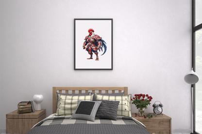 The Crimson Roosters-Inspired Warrior Puzzle – Sydney Rugby League Fans Gift Puzzle Art Australia