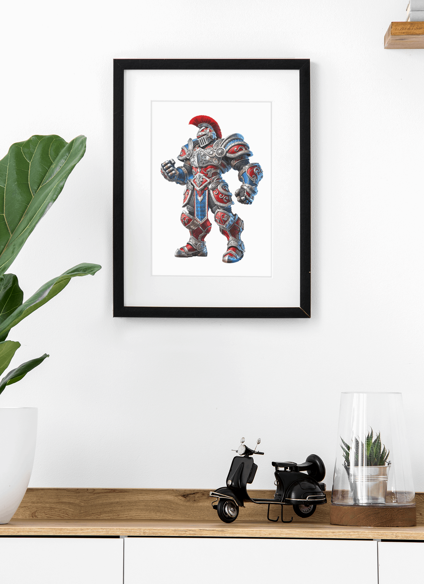 The Red and Blue Knight Warrior Puzzle – Newcastle-Inspired Rugby League Puzzle Puzzle Art Australia
