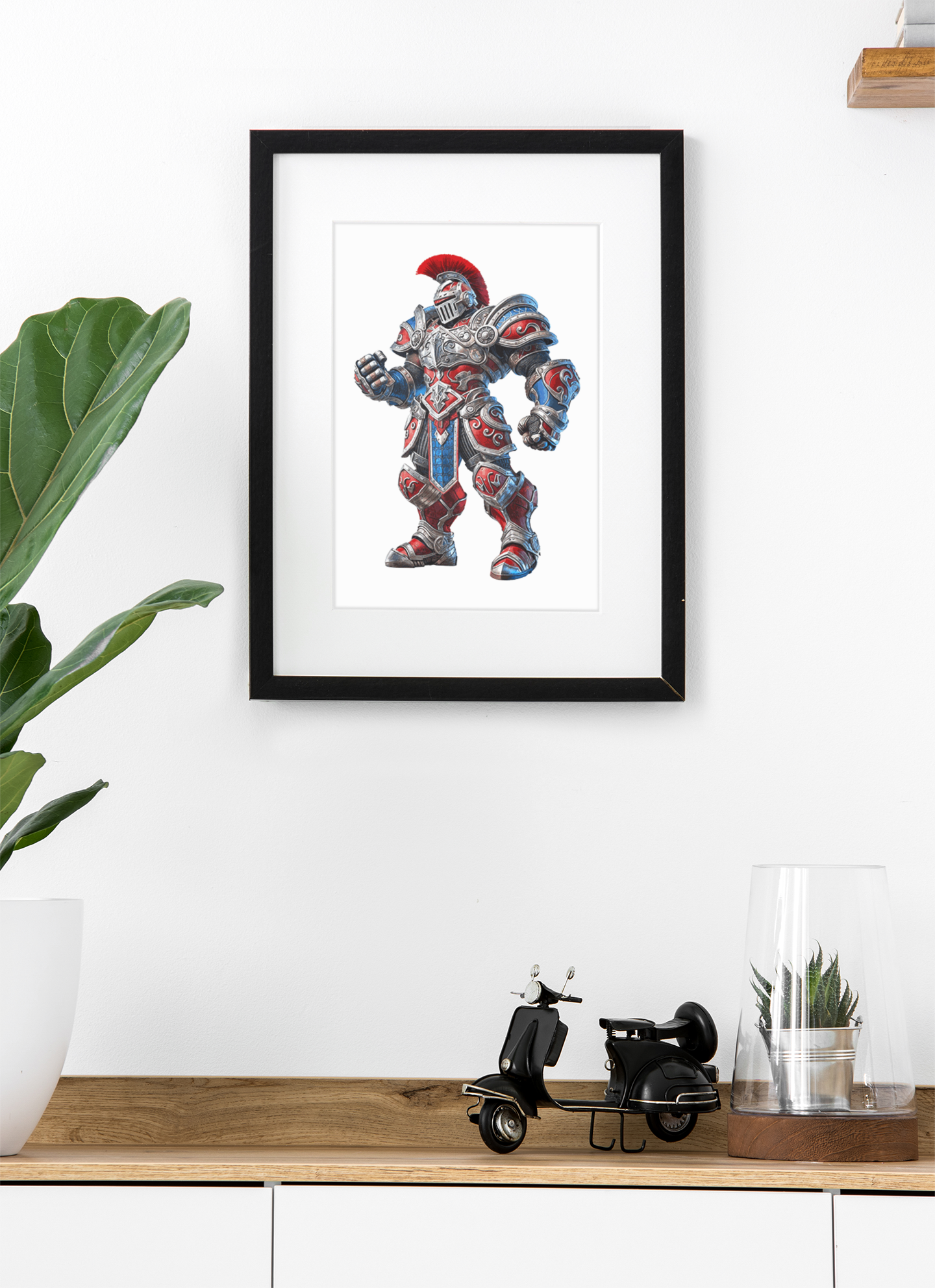 The Red and Blue Knight Warrior Puzzle – Newcastle-Inspired Rugby League Puzzle Puzzle Art Australia