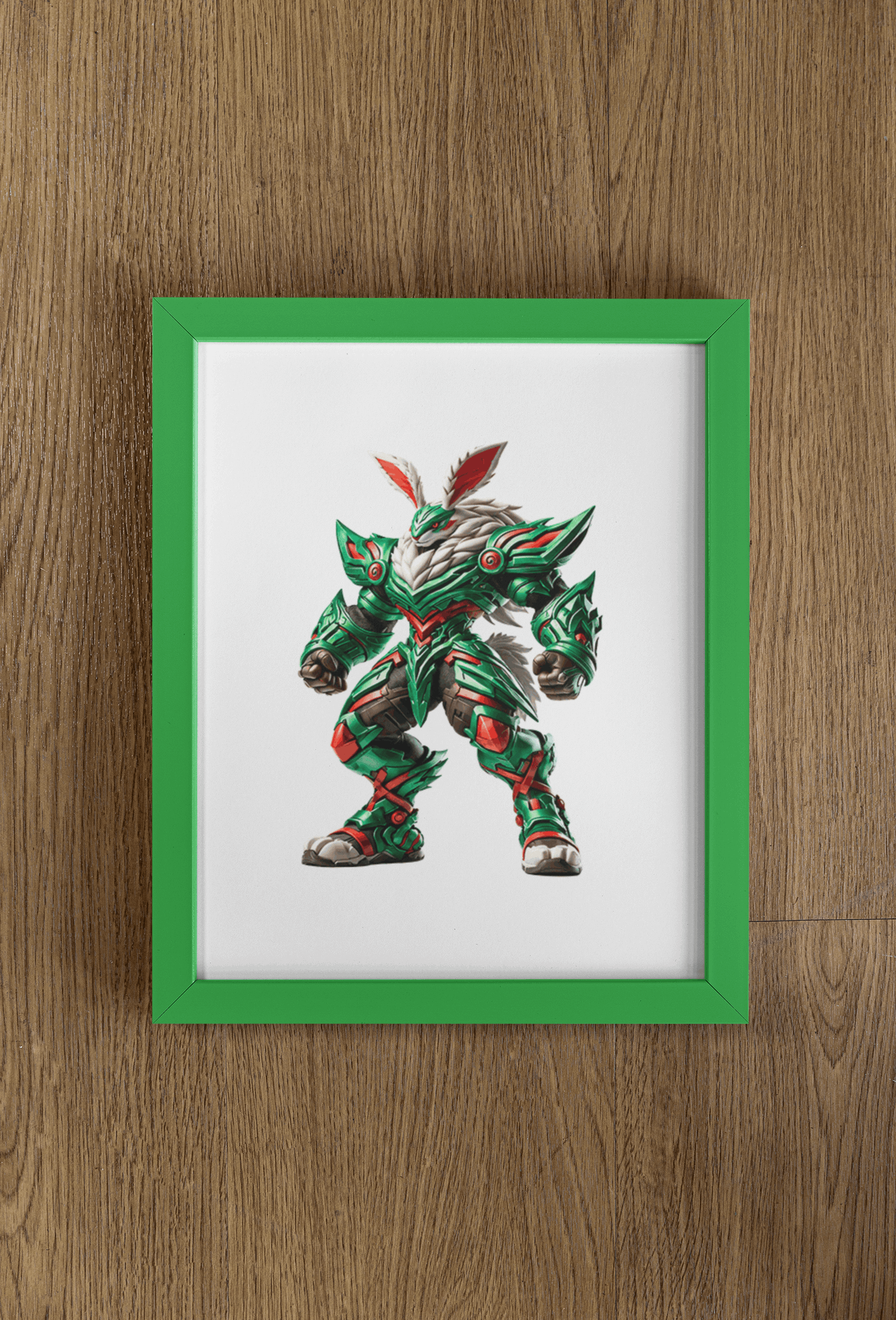 The Emerald and Red Rabbit-Inspired Puzzle – South Sydney Gladiator Art for Rugby Fans Puzzle Art Australia