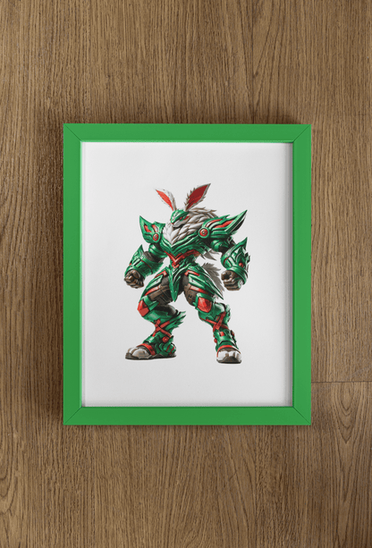 The Emerald and Red Rabbit-Inspired Puzzle – South Sydney Gladiator Art for Rugby Fans Puzzle Art Australia