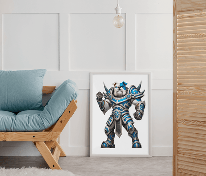 The Ironclad Bulldog-Inspired Gladiator Puzzle – Canterbury Rugby League Art Puzzle Art Australia