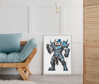 The Ironclad Bulldog-Inspired Gladiator Puzzle – Canterbury Rugby League Art Puzzle Art Australia