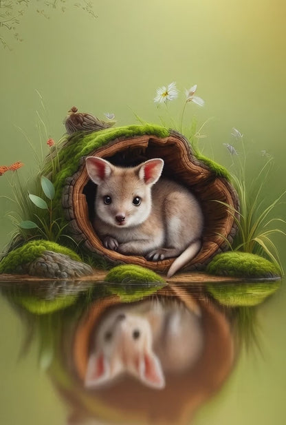 Wallaby Cuteness Wooden Puzzle