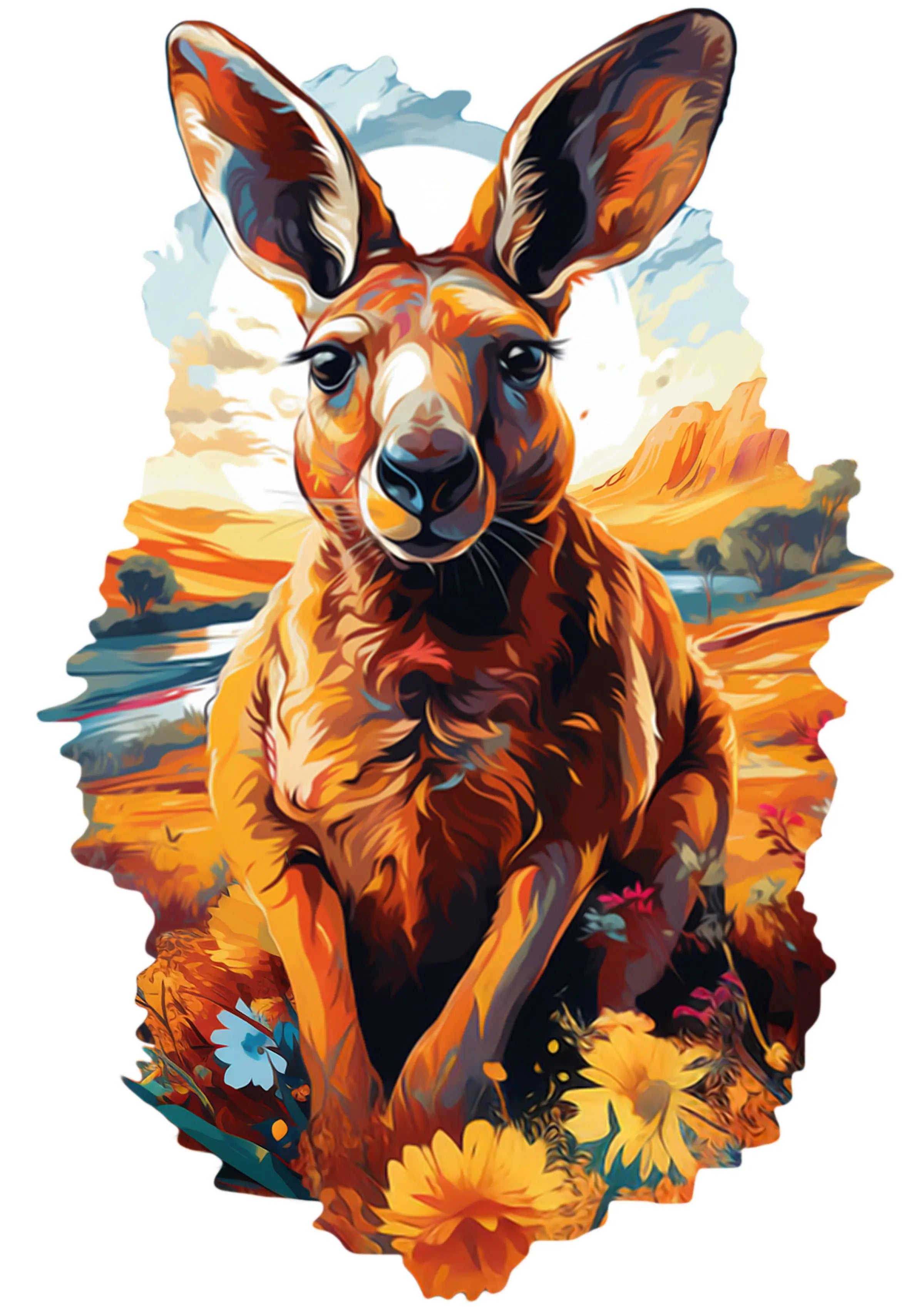 Big Red Roo - Puzzle Art Australia