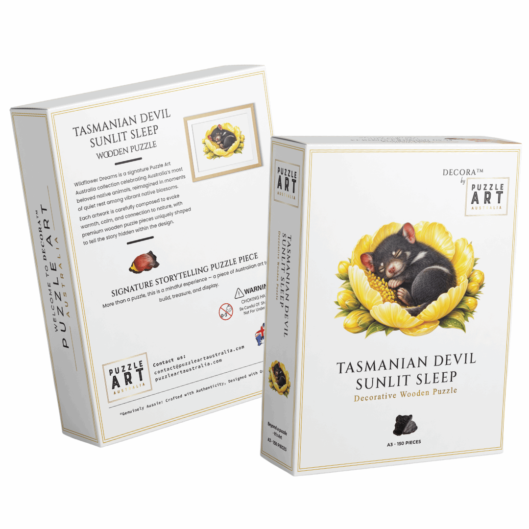 Tasmanian Devil - Sunlit Sleep Puzzle Art Australia