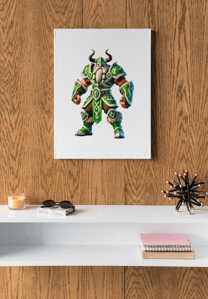 The Emerald Raider - Viking Warrior Puzzle – Canberra Rugby League-Inspired Design Puzzle Art Australia
