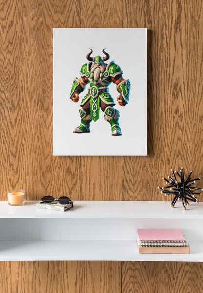 The Emerald Raider - Viking Warrior Puzzle – Canberra Rugby League-Inspired Design Puzzle Art Australia