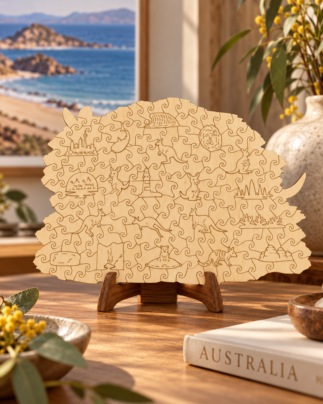 Western Grey Kangaroo ~ Wooden Art Puzzle Puzzle Art Australia