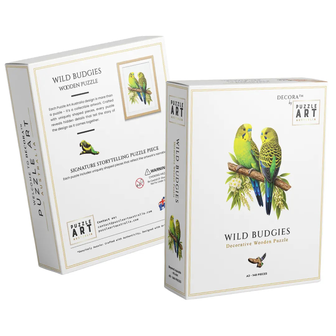 Wild Budgies Puzzle Art Australia