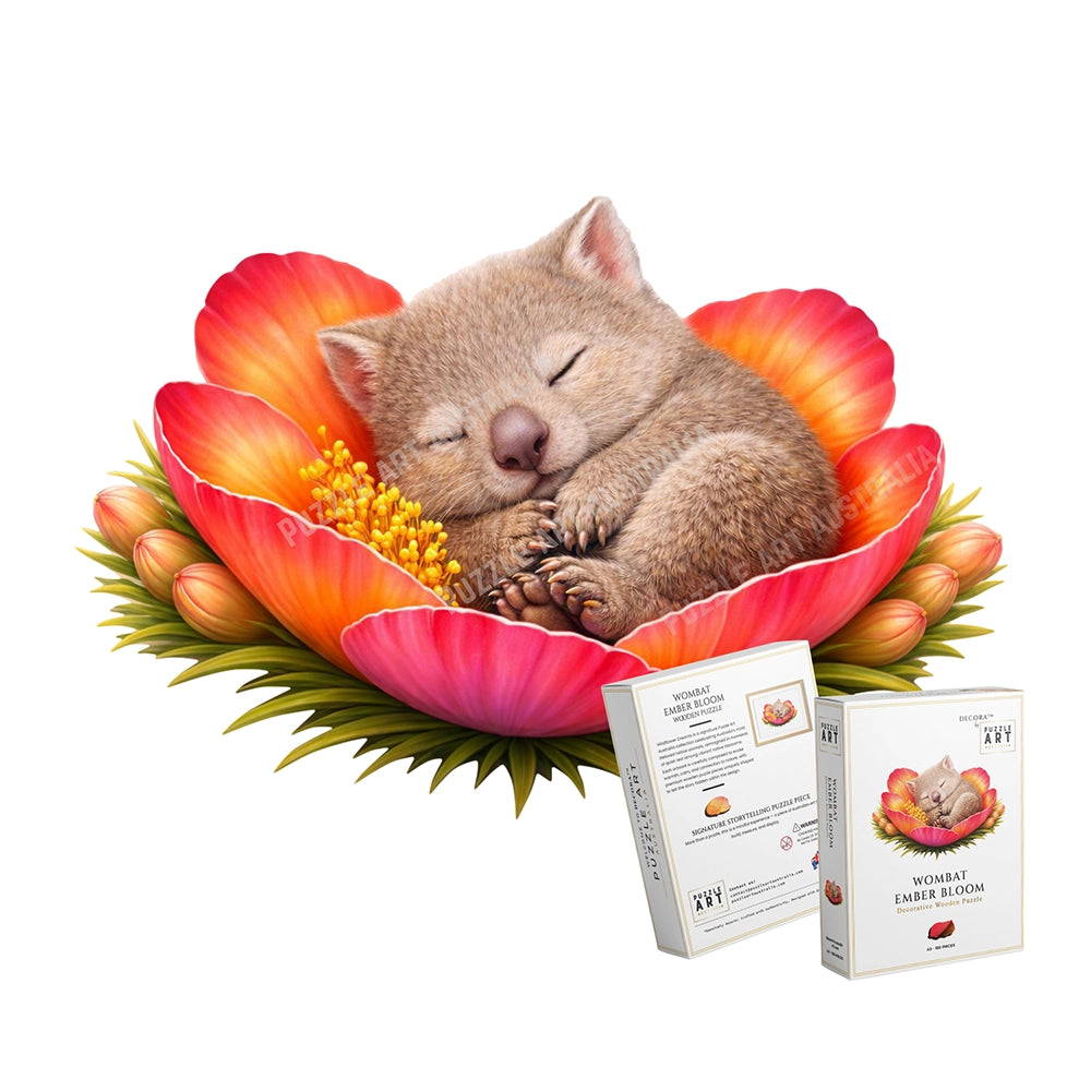 Wombat - Ember Bloom Puzzle Art Australia